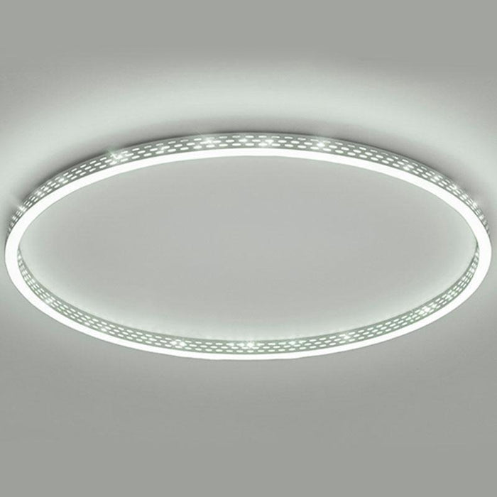 Modern Round Dimmable Flush Mount Lights LED Ceiling Light with Hollow Edge