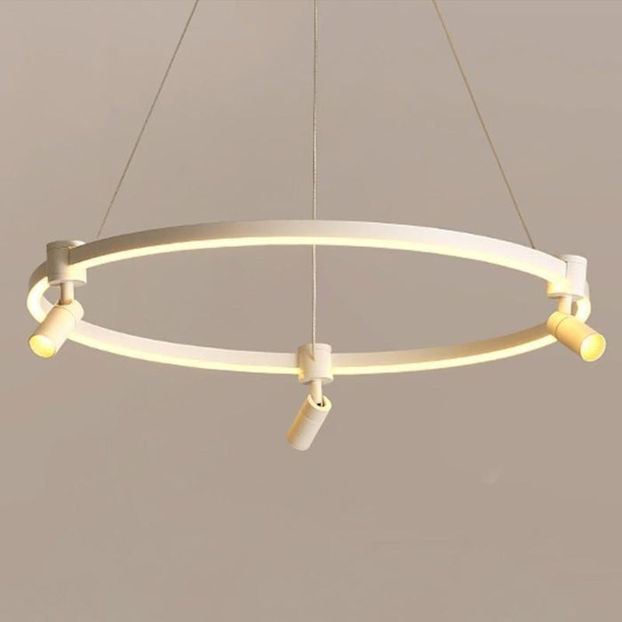 Heads Spotlight Circle Linear LED Chandelier Ceiling Lights with Remote Control