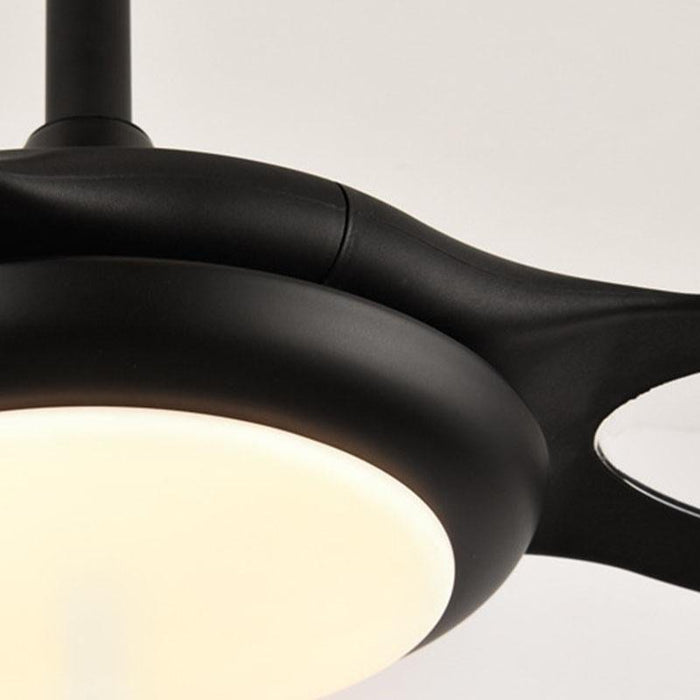 Oval 3 Blades LED Industrial Style Ceiling Fans Lights with Remote Control