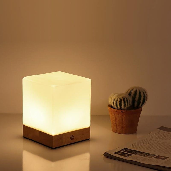 Cube LED Cordless Battery Operated Table Lamps Nordic Mini Desk Lighting