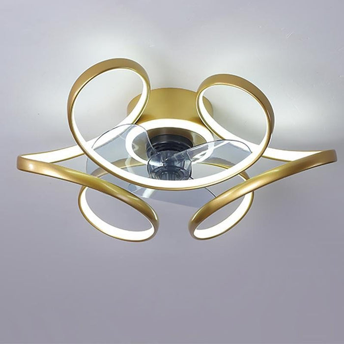 18 Flower Shaped Modern Ceiling Fans Light with Remote Chandelier with Fan
