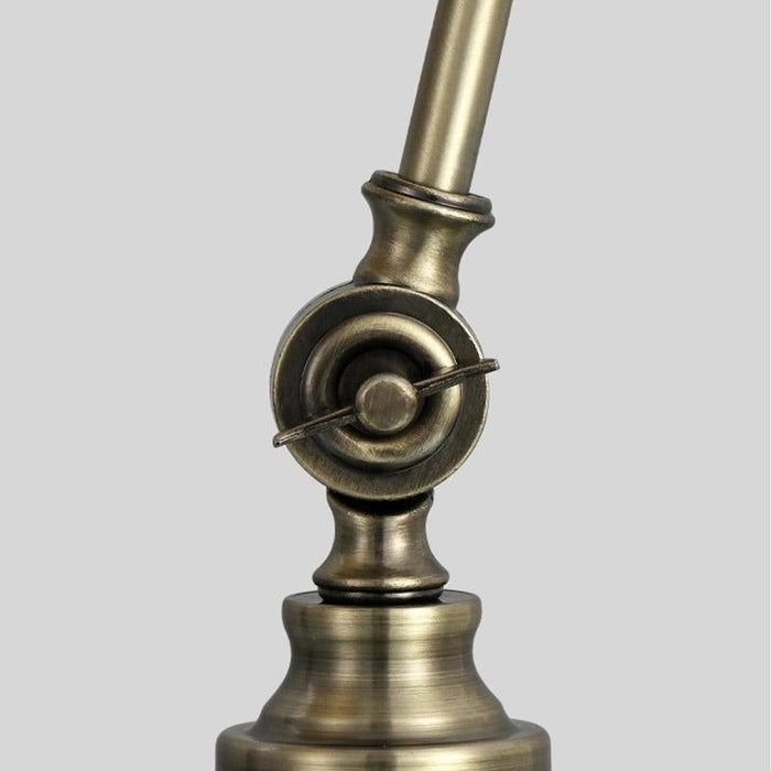 Industrial Empire Shaped Task Light 1 Head Metal Table Lamp with Curved Arm