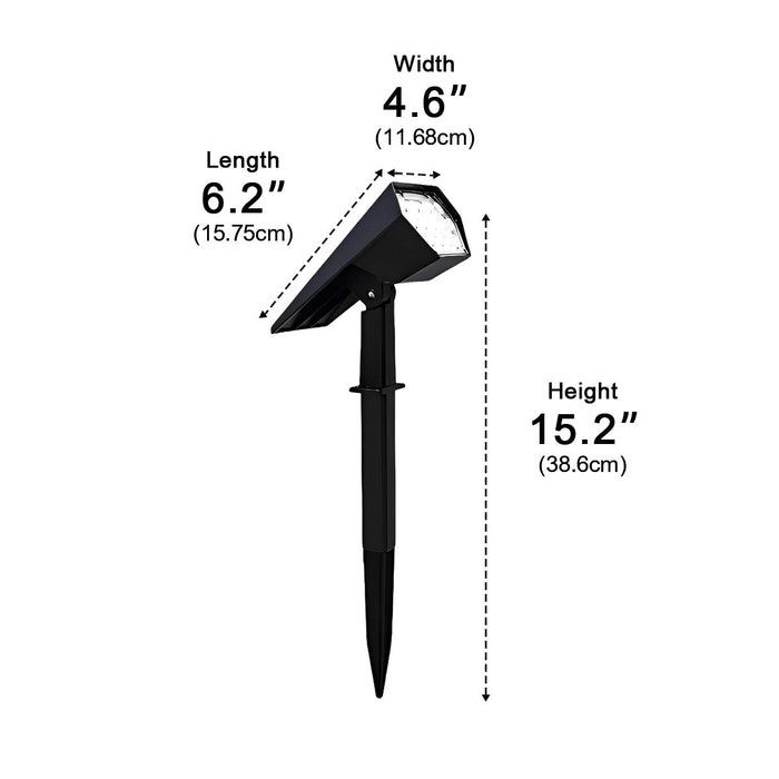 Adjustable Solar Spot Light - Outdoor Landscape Lighting / Garden Uplight, Waterproof LED Path Light