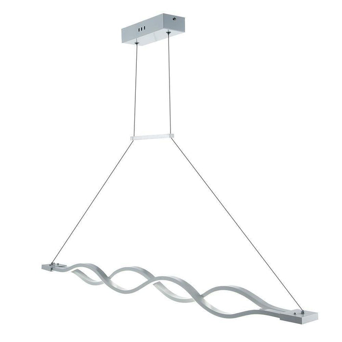 Double Wavy LED Modern Chandelier Dining Room Light Fixtures Island Lights