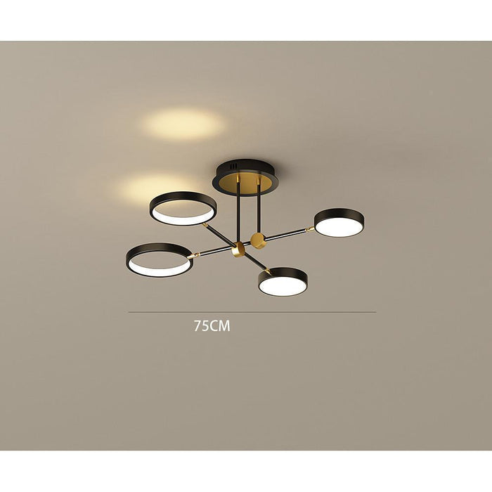 Circular 8-light Design LED Nordic Flush Mount Ceiling Light Chandeliers