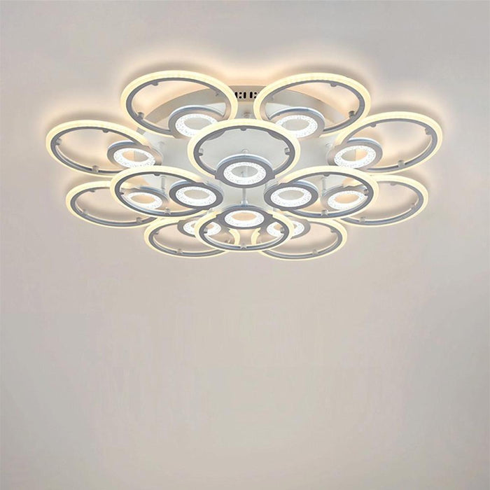 Ring Display Metal Geometric Style Design Flush Mount Lighting LED Bedroom Ceiling Lights