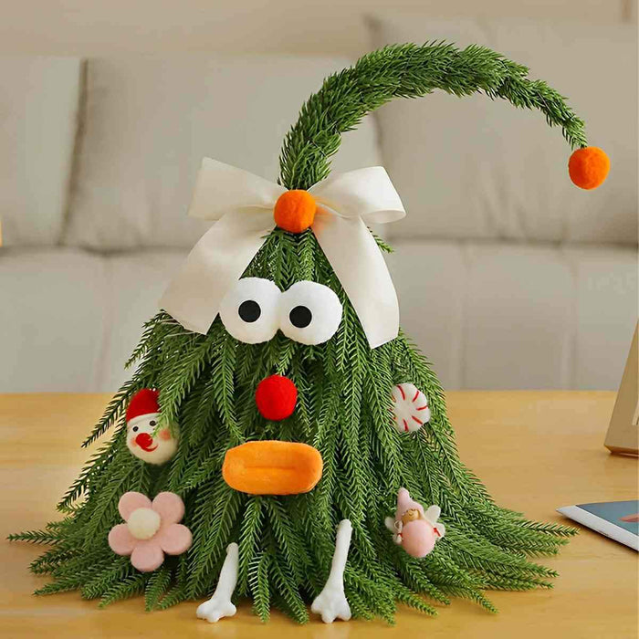 Artificial Small Christmas Tree - Tabletop Desk Decor / Mini Holiday Xmas Gift