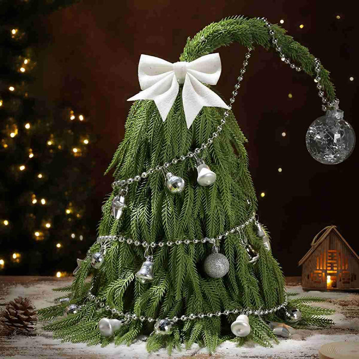 Artificial Small Christmas Tree - Tabletop Desk Decor / Mini Holiday Xmas Gift