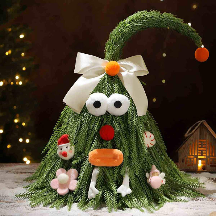 Artificial Small Christmas Tree - Tabletop Desk Decor / Mini Holiday Xmas Gift