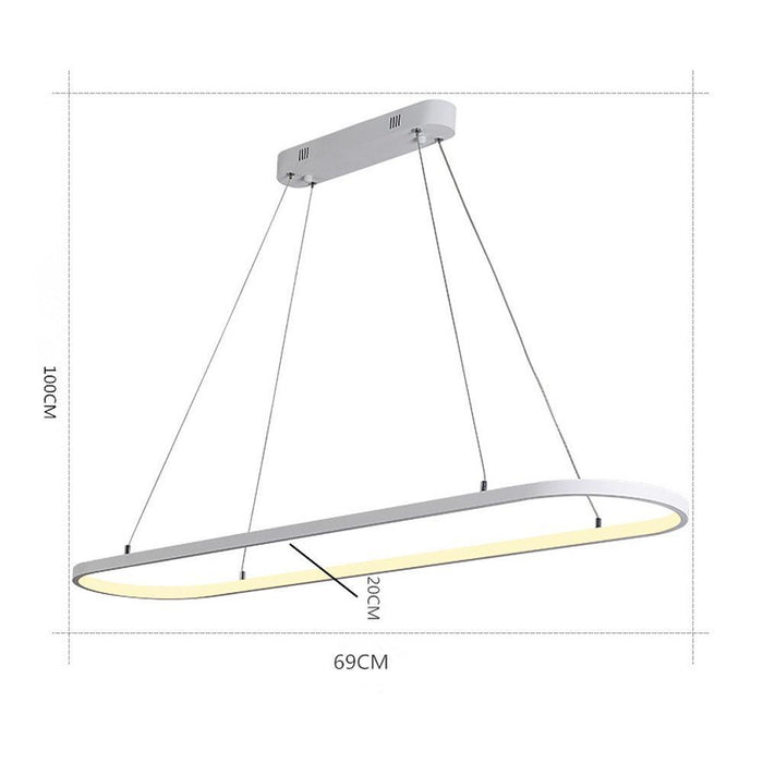 Rounded Rectangle Pendant Lights for Kitchen Acrylic Pendant Lighting