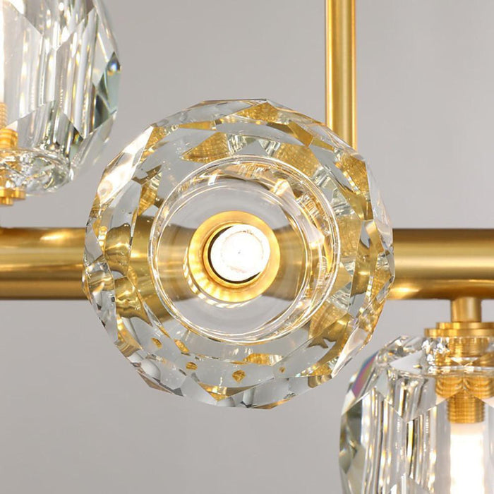 Metal Crystal Flush Mount Ceiling Light Globe Cluster LED Light