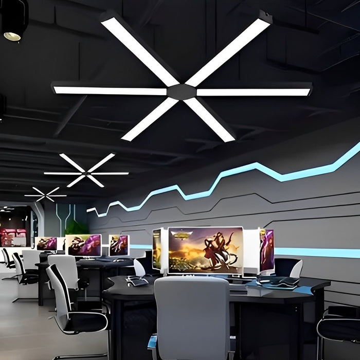 Linear LED Strip Light, Recessed/Surface Mount, Modern Commercial Office/Gym/Retail Lighting, Dimmable, Hardwired