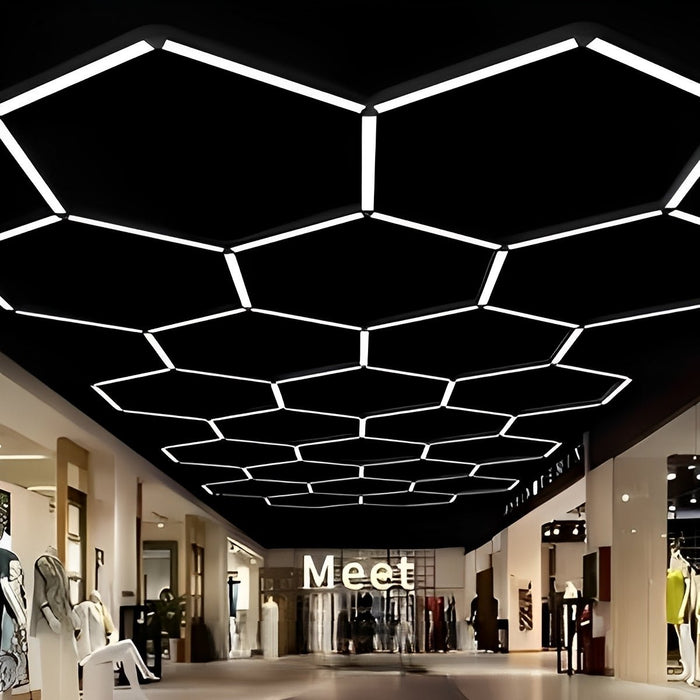 Linear LED Strip Light, Recessed/Surface Mount, Modern Commercial Office/Gym/Retail Lighting, Dimmable, Hardwired