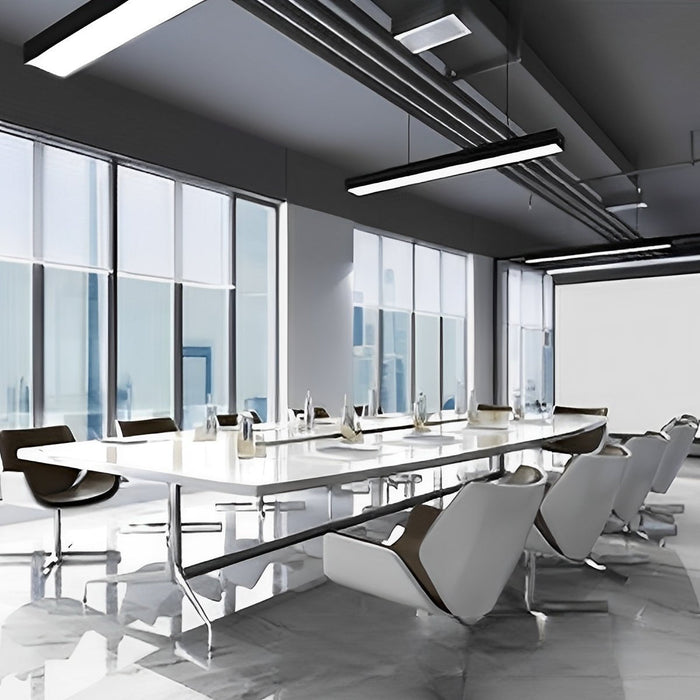 Linear LED Strip Light, Recessed/Surface Mount, Modern Commercial Office/Gym/Retail Lighting, Dimmable, Hardwired