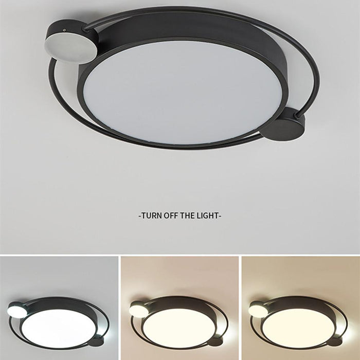 Circles Flush Mount Ceiling Light LED Metal Modern Dimmable Light