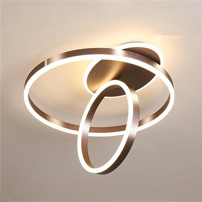 Dual Rings LED Modern Flush Mount Ceiling Lighting Chandeliers Light
