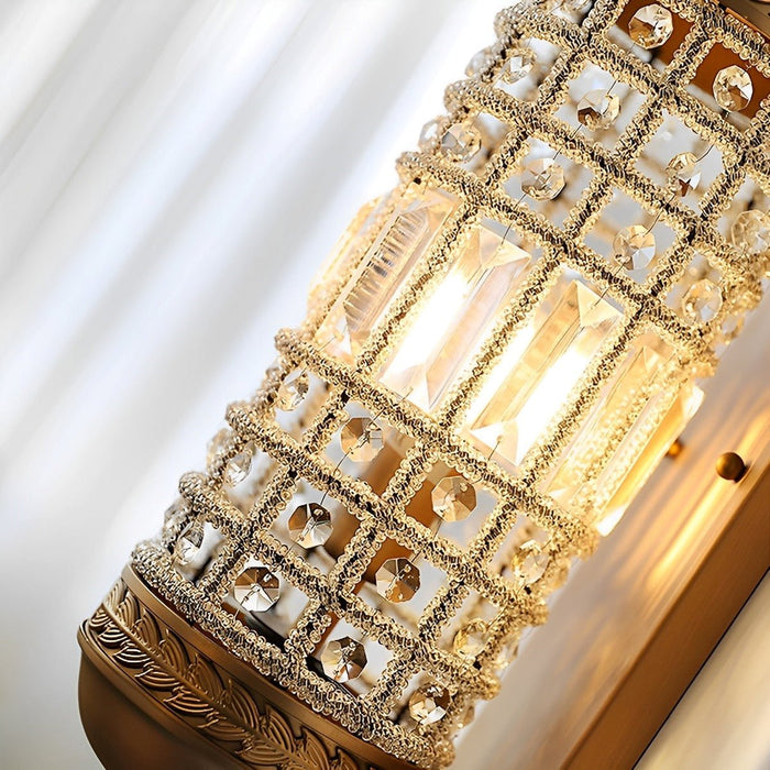 Brass Vintage Wall Sconce Light - Retro Luxury Bedside / Indoor Stairwell Lamp Fixture