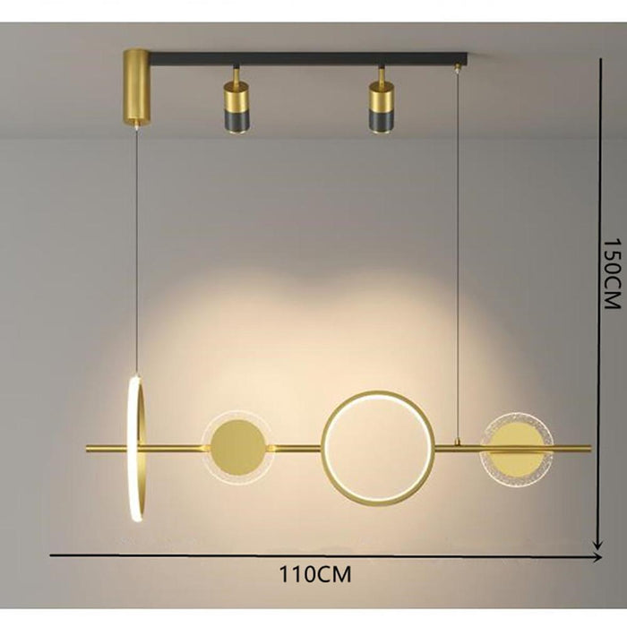 Artistic Circles Linear LED Modern Chandeliers Kitchen Pendant Lighting