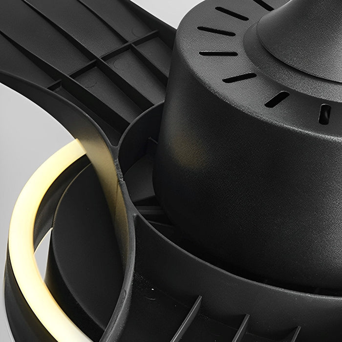 Ceiling Fan with Lights - Remote Control, Dimmable, Reversible / Low Profile Integrated Design