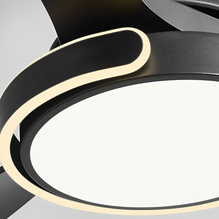 Ceiling Fan with Lights - Remote Control, Dimmable, Reversible / Low Profile Integrated Design