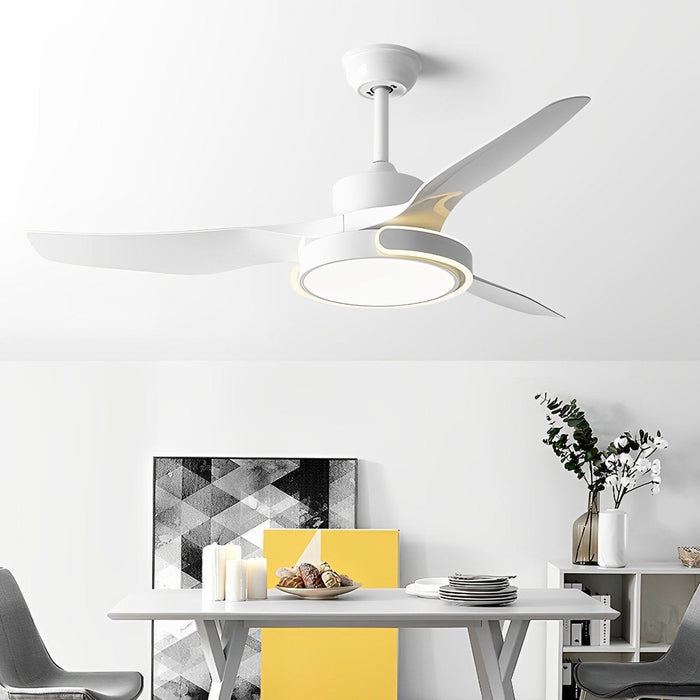 Ceiling Fan with Lights - Remote Control, Dimmable, Reversible / Low Profile Integrated Design