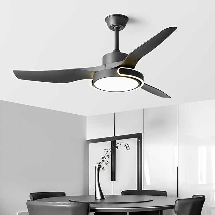 Ceiling Fan with Lights - Remote Control, Dimmable, Reversible / Low Profile Integrated Design