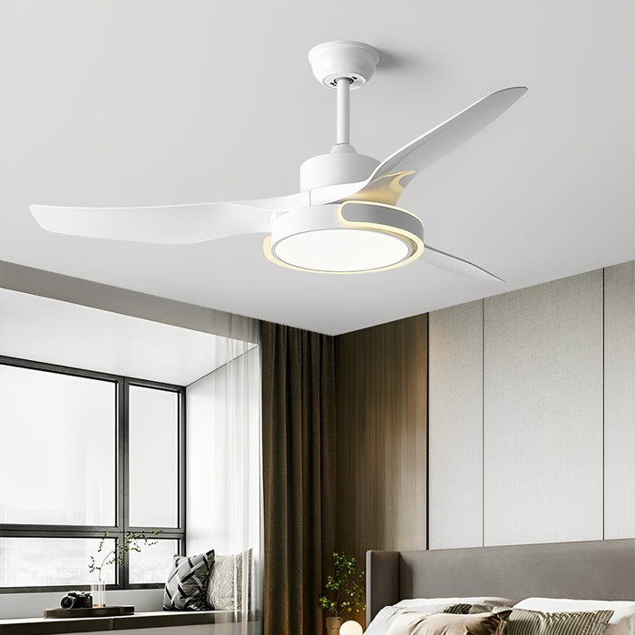 Ceiling Fan with Lights - Remote Control, Dimmable, Reversible / Low Profile Integrated Design