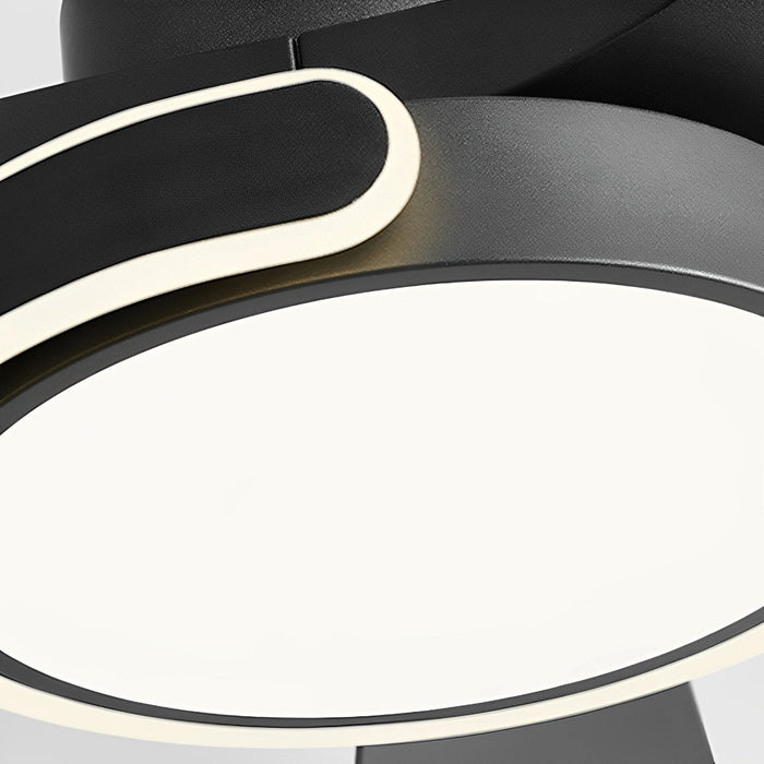 Ceiling Fan with Lights - Remote Control, Dimmable, Reversible / Low Profile Integrated Design