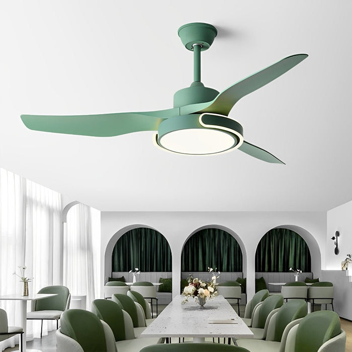 Ceiling Fan with Lights - Remote Control, Dimmable, Reversible / Low Profile Integrated Design