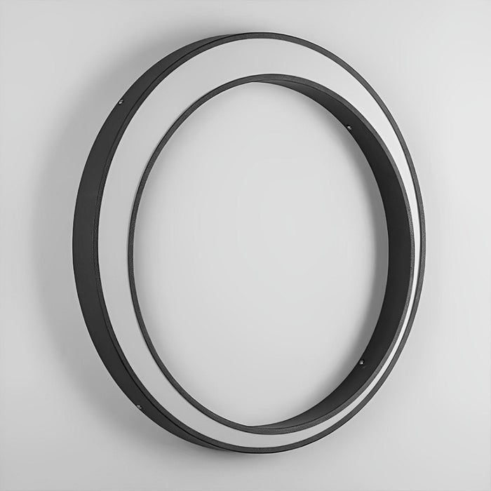 Modern Circular LED Outdoor Wall Sconce, IP65 Waterproof, Hardwired Exterior Light for Patio/Garden/Villa
