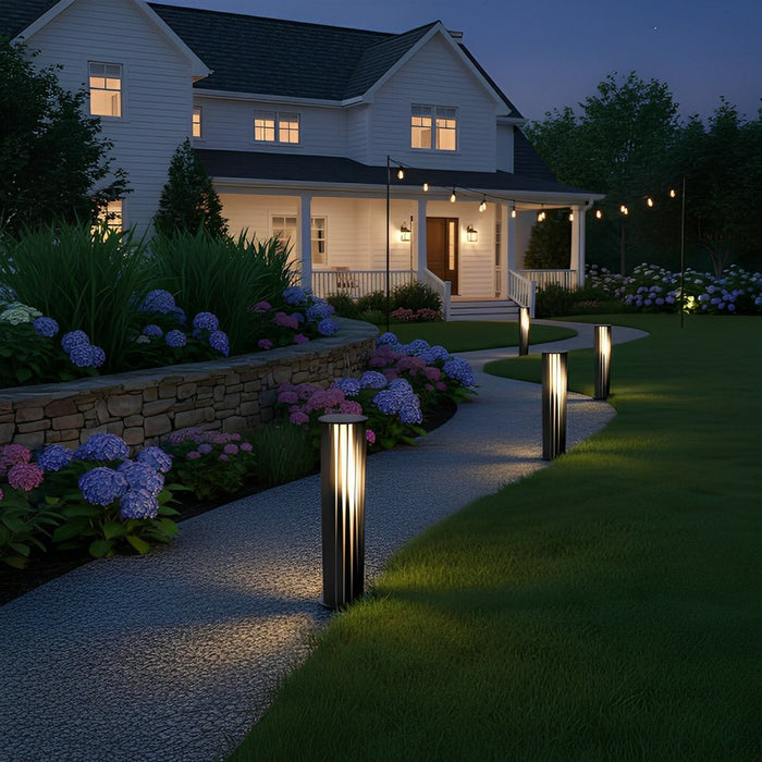 Solar Pathway Light, LED Garden Lighting, Waterproof Outdoor Lamp, Dusk to Dawn Sensor for Patio/Yard