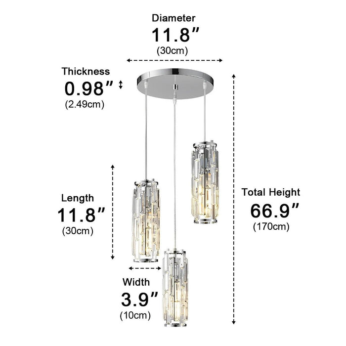 Industrial Cage Pendant Light, Adjustable Height, Dimmable for Kitchen Island/Dining Room