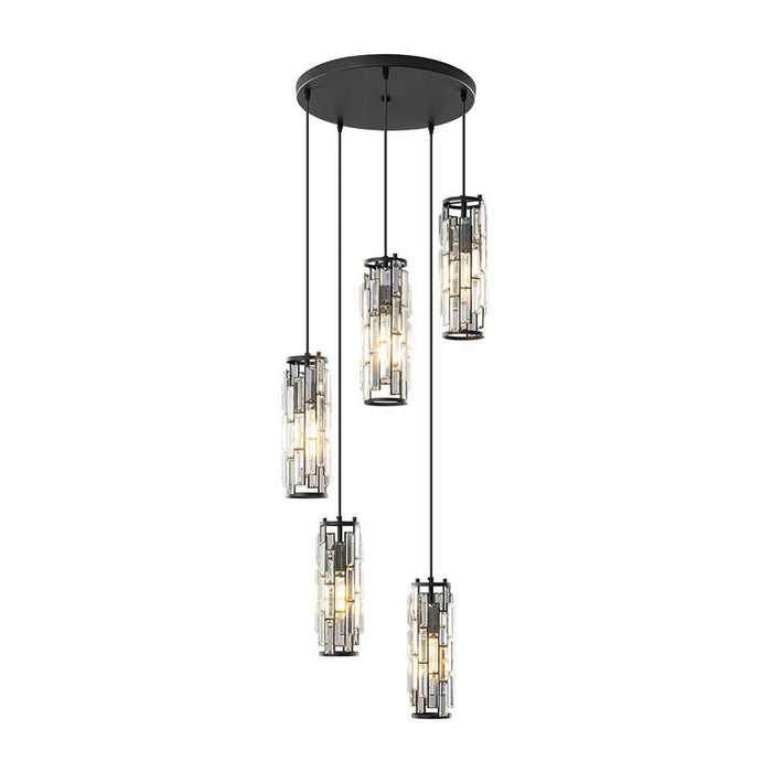 Industrial Cage Pendant Light, Adjustable Height, Dimmable for Kitchen Island/Dining Room