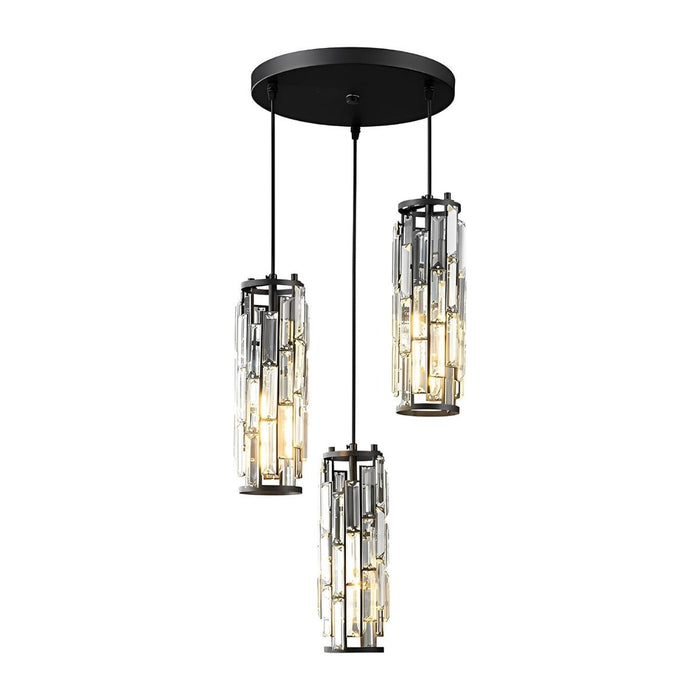 Industrial Cage Pendant Light, Adjustable Height, Dimmable for Kitchen Island/Dining Room