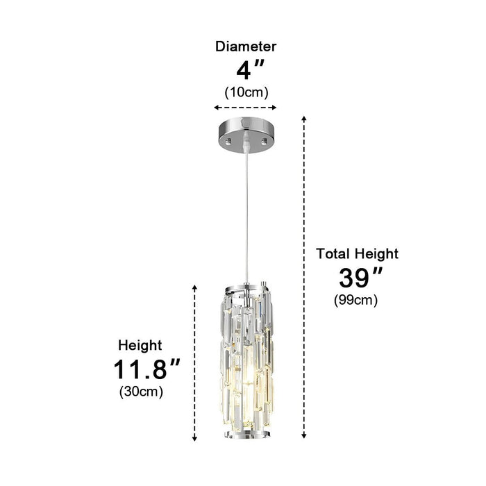 Industrial Cage Pendant Light, Adjustable Height, Dimmable for Kitchen Island/Dining Room