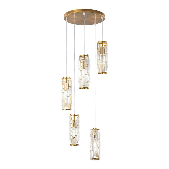 Industrial Cage Pendant Light, Adjustable Height, Dimmable for Kitchen Island/Dining Room