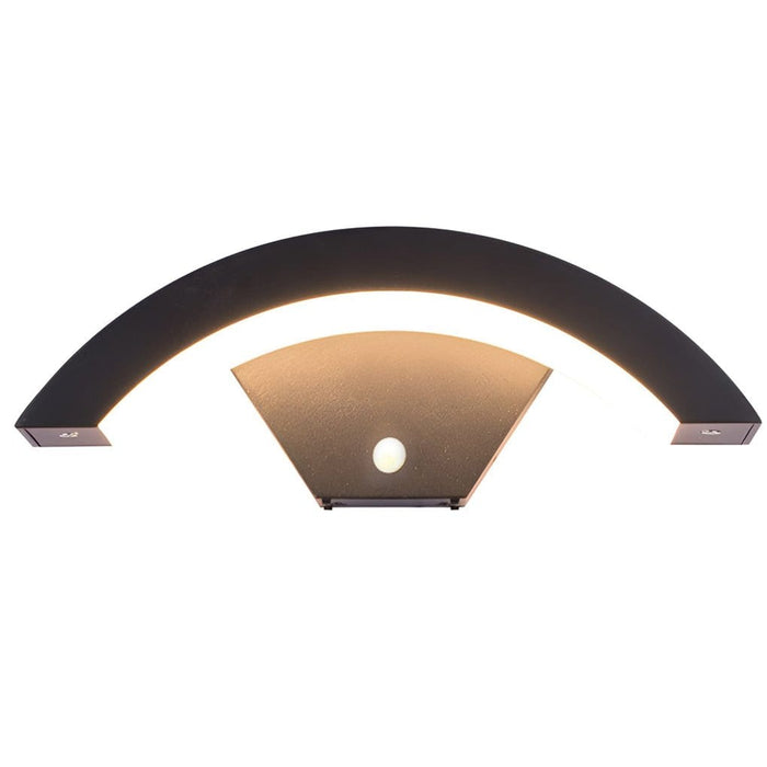 Creative Moon Curved Wall Sconce Motion Sensor Waterproof LED Wall Lamp Outdoor Indoor