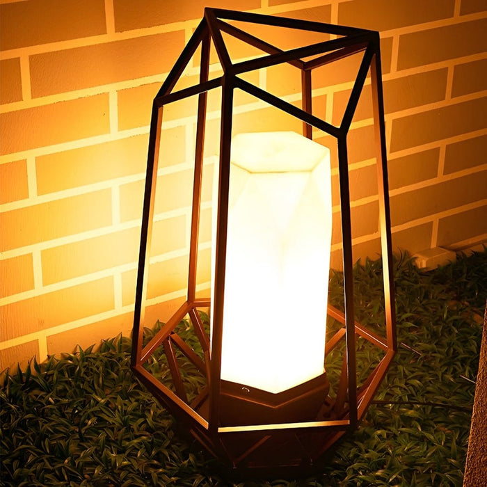 Creative Polygonal Outdoor Post Lights LED Pillar Light Deck Post Lights Lantern