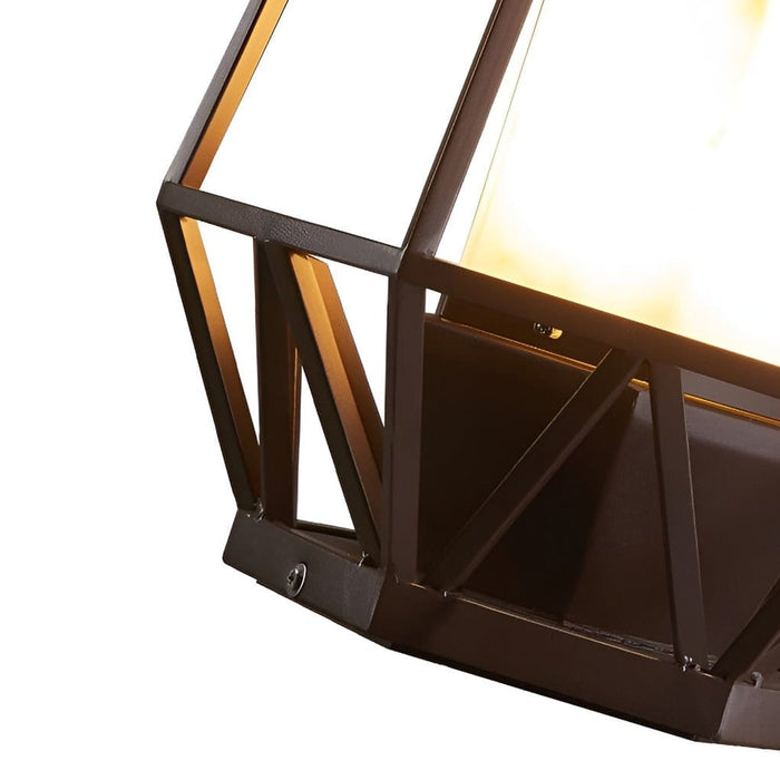 Creative Polygonal Outdoor Post Lights LED Pillar Light Deck Post Lights Lantern