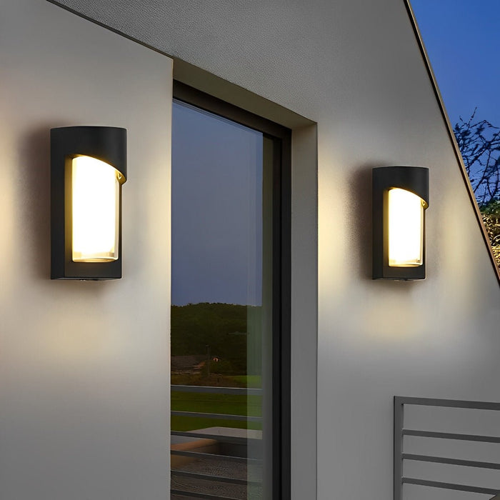 Hardwired LED Outdoor Wall Sconce, Waterproof Aluminum Exterior Light for Porch/Patio/Entryway