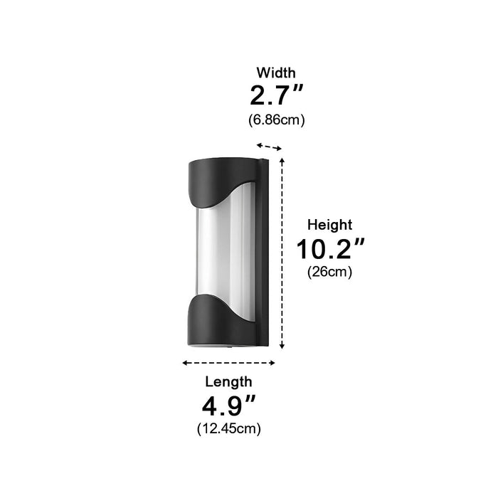 Hardwired LED Outdoor Wall Sconce, Waterproof Aluminum Exterior Light for Porch/Patio/Entryway