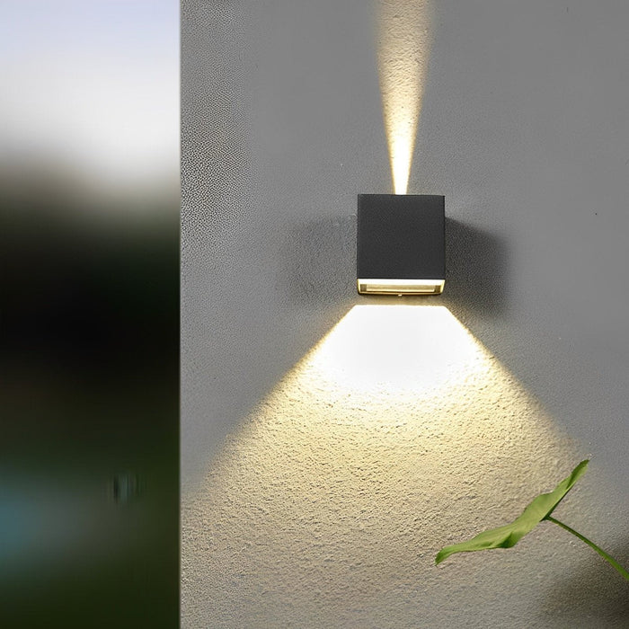Outdoor LED Wall Sconce, Up Down Beam, IP65 Weatherproof, Modern Aluminum Housing for Patio/Porch/Garden