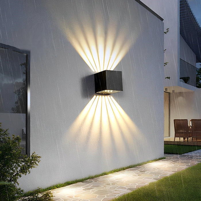 Outdoor LED Wall Sconce, Up Down Beam, IP65 Weatherproof, Modern Aluminum Housing for Patio/Porch/Garden