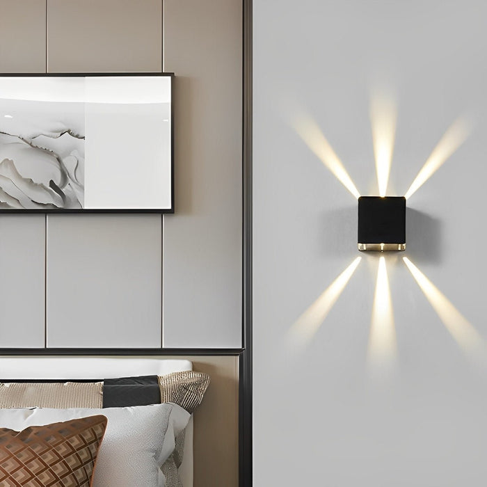 Outdoor LED Wall Sconce, Up Down Beam, IP65 Weatherproof, Modern Aluminum Housing for Patio/Porch/Garden