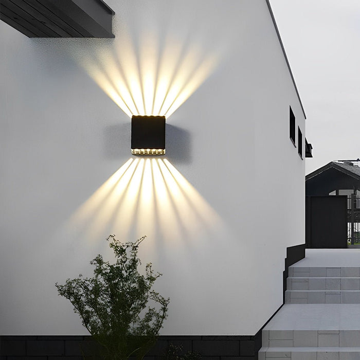 Outdoor LED Wall Sconce, Up Down Beam, IP65 Weatherproof, Modern Aluminum Housing for Patio/Porch/Garden