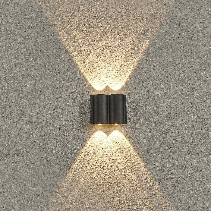 Creative Wave Arc Design Up and Down Lights LED Outdoor Wall Lights Wall Sconces Waterproof