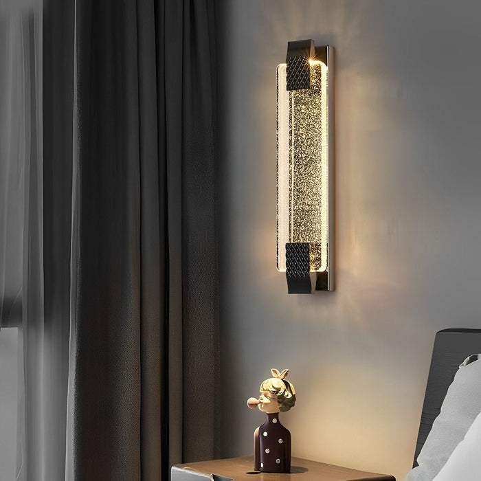 Crystal Bubble LED Wall Sconce, 3-Step Dimming, Post-Modern Vanity Light for Bathroom/Living Room