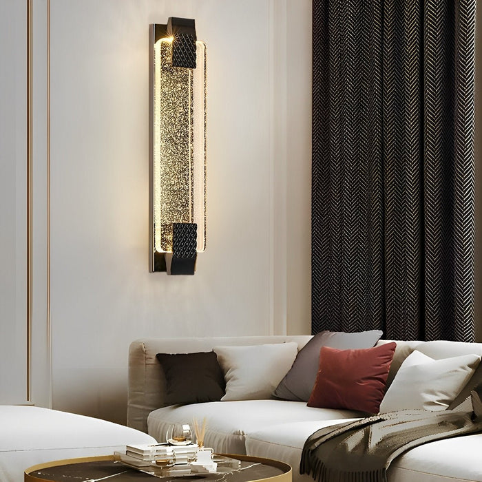 Crystal Bubble LED Wall Sconce, 3-Step Dimming, Post-Modern Vanity Light for Bathroom/Living Room