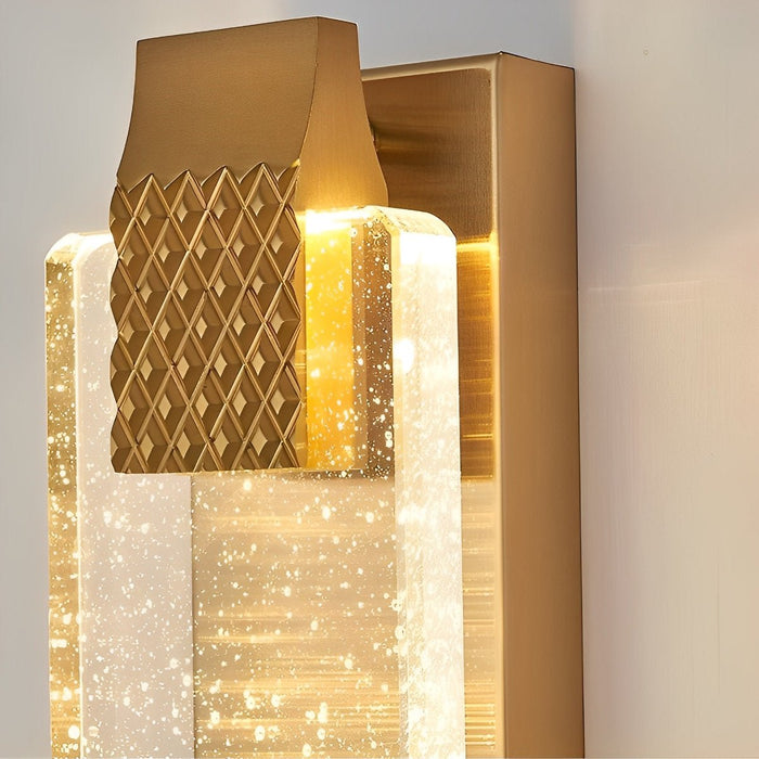 Crystal Bubble LED Wall Sconce, 3-Step Dimming, Post-Modern Vanity Light for Bathroom/Living Room