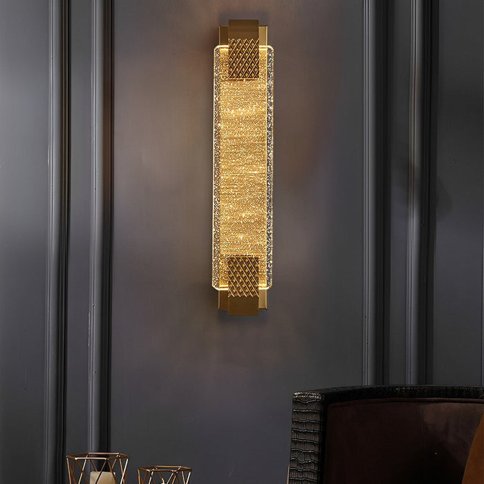 Crystal Bubble LED Wall Sconce, 3-Step Dimming, Post-Modern Vanity Light for Bathroom/Living Room